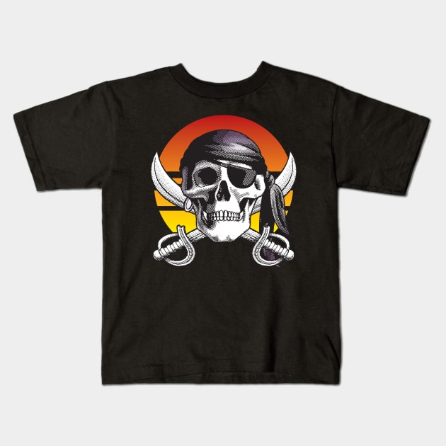 Pirate Shirt - Jolly Roger Kids T-Shirt by ShirtPro